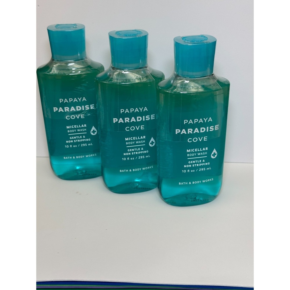 Bath & Body Works "PAPAYA PARADISE COVE" Micellar Body Wash 10 oz - Picture 3 of 3